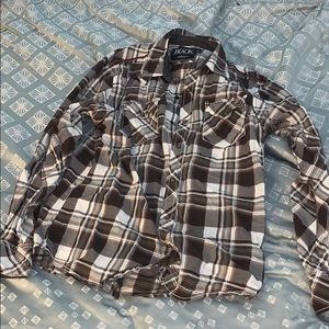 Buckle black button up shirt men’s